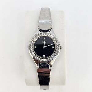 ESQ By Movado Swiss Women’s Watch 25MM Black Dial Gray Bracelet 6" New Battery‎